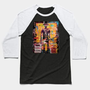 Guitarist abstraction mixed media collage art Baseball T-Shirt